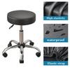 Waterproof PU Bar Stool Cover Round Seat Cushion Cover Stretch Chair Covers with Non Slip Bottom for Bar, Kitchen, Dining Room
