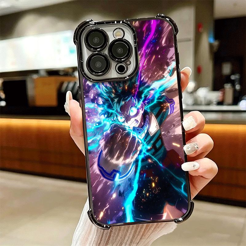 MHA My Hero Midoriya Izuku Deku Weiche Handyhülle Für iPhone 15 16 17 Air 14 Pro Max 16E Plus 13 12 Mini Galvanisiert Anti-Fall Fundas