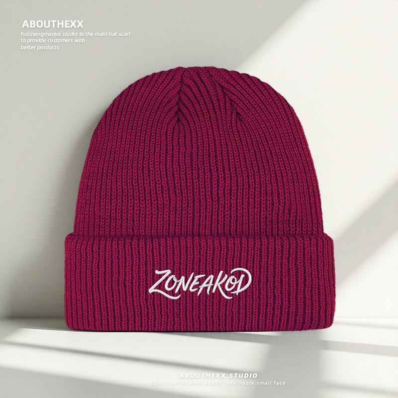 

Вязаная шапка для женщин Осень и Зима Шерстяная шапка Утолщенная Теплая Шапка с защитой ушей Студенческая Парная Холодная шапка для мужчин M（56-58cm）