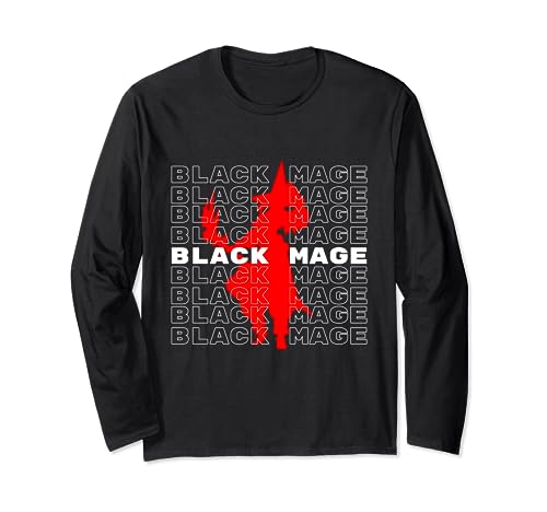 Black Mage Aesthetic - Warrior of Light and Darkness Long Sleeve T-Shirt