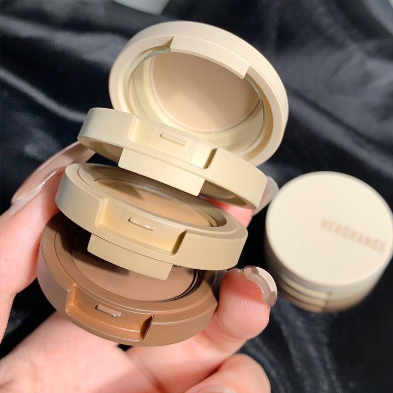 HERORANGE Ombretto 3 colori Ombretto mini opaco luccicante a lunga tenuta impermeabile