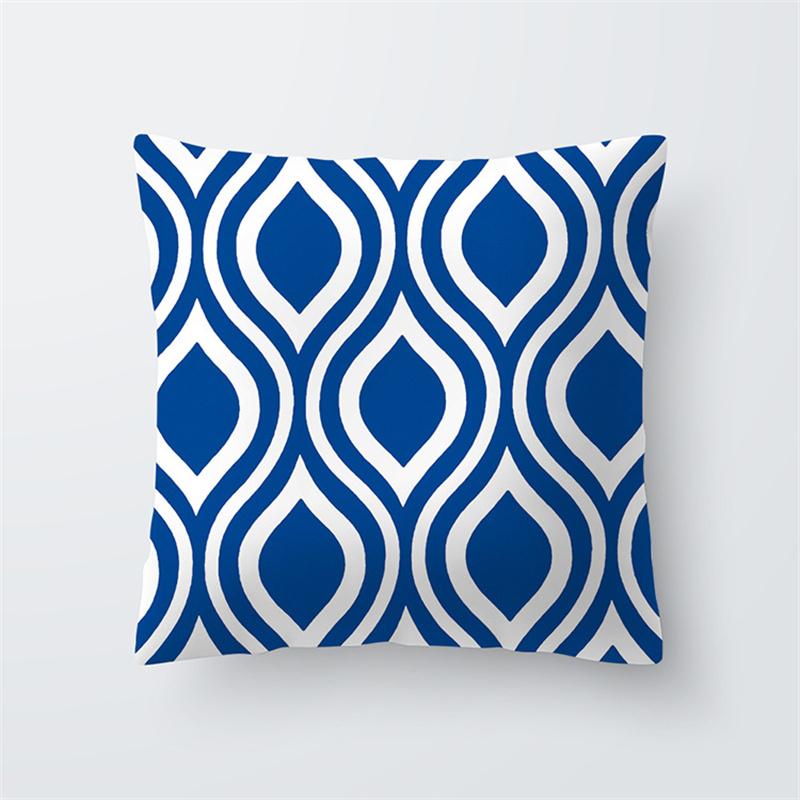 Blue Ocean Starfish Animal Print Pattern Cushion Cover for Home Living Room Sofa Bedroom Decoration Throw Pillow Cover