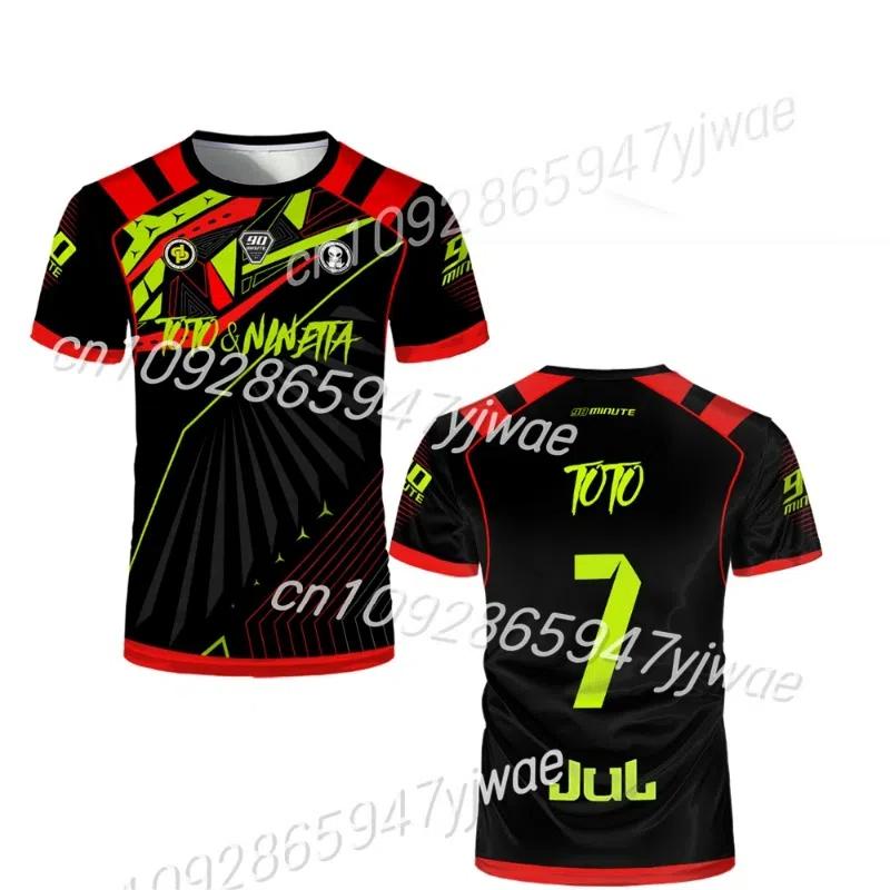 

Літня чоловіча футболка Серія 90 хвилин Вільна Повітропроникна З 3D-принтом Чоловіча Спортивна Фітнес Топи Оверсайз M