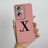 For Oppo A79 Case OPPO A79 5G Phone Case Oppo A79 Cover OPPO CPH2553 Cute Initial Letters Square Silicone Shockproof Back Cover