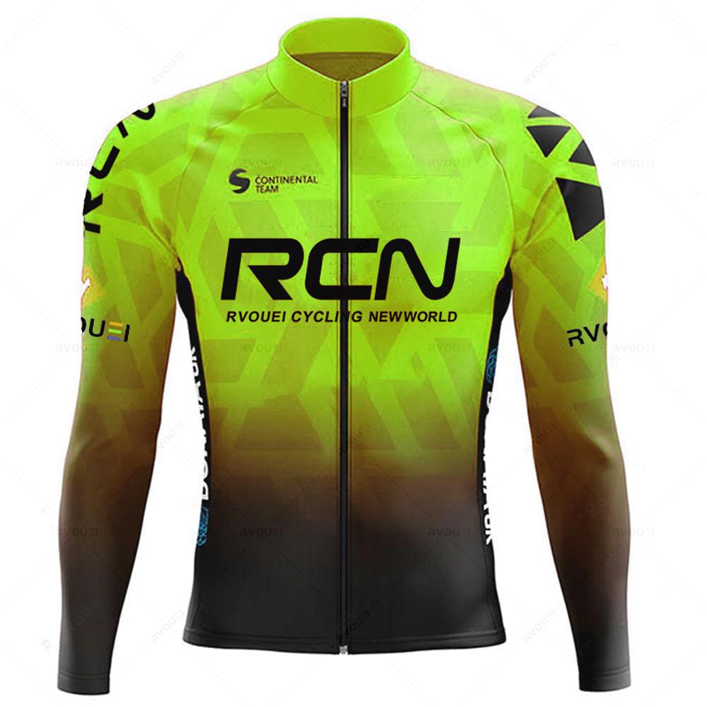 New 2026 Rcn Team Autumn Cycling Jersey Set Rvouei Men Long Sleeve Bicycle Clothing MTB Maillot Bike Uniform Bib Ropa Ciclismo