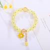 Exquisite Daisy Flower Bracelets Solid Color Beaded Elastic Rope Wristband Women Girls Jewelry Gifts