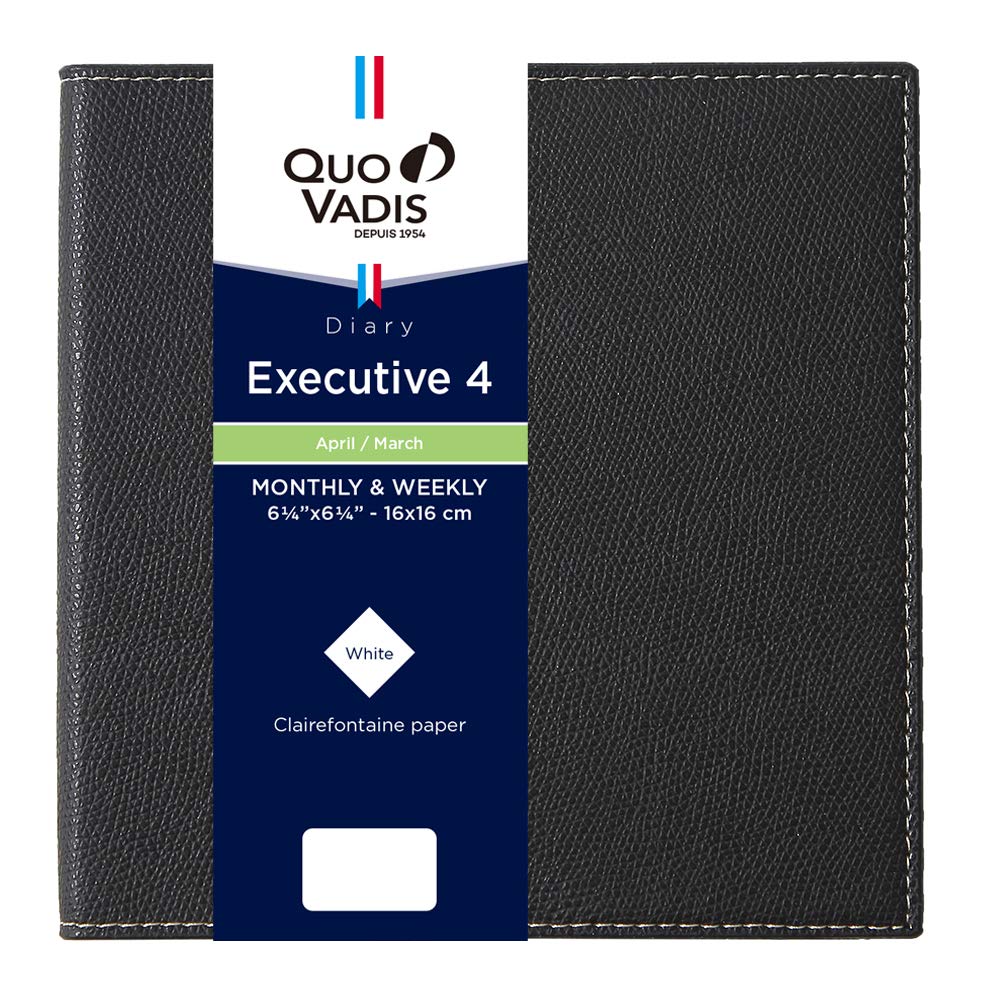 

QUOVADIS Diary Executive 4/Club 2026 April Start Weekly Vertical Square 16x16cm black qv66202bk чёрный
