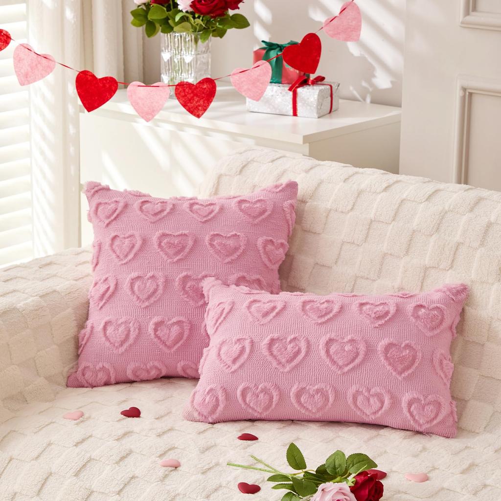 Valentine's Day Love Quilted Plush Pillowcase