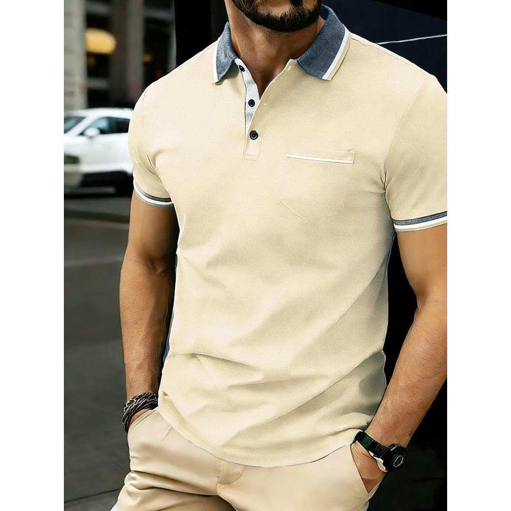 Men's New Summer Casual Short Sleeved Breathable Fashionable Polo Shirt