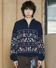 GLACK Gnt049 Turtles Fair Isle Nordic Knit (Navy)