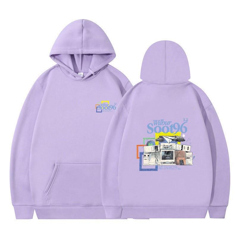 Wilbur Soot Inspired Hoodie Unisex Oversized Sweatshirt With Ribbed Hem Print Design