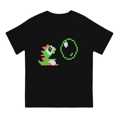 Beliebte Actionspiele Herren T-Shirt Bubble Bobble Tolles T-Shirt Kurzarm Rundhals T-Shirts Baumwolle Sommerkleidung