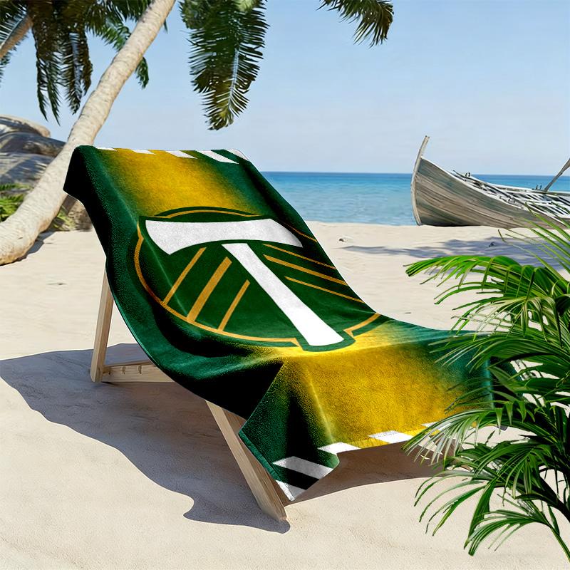 Portland Timbers Print Beach Towel, Large Soft Quick Dry Towel for Beach Camping Swimming
