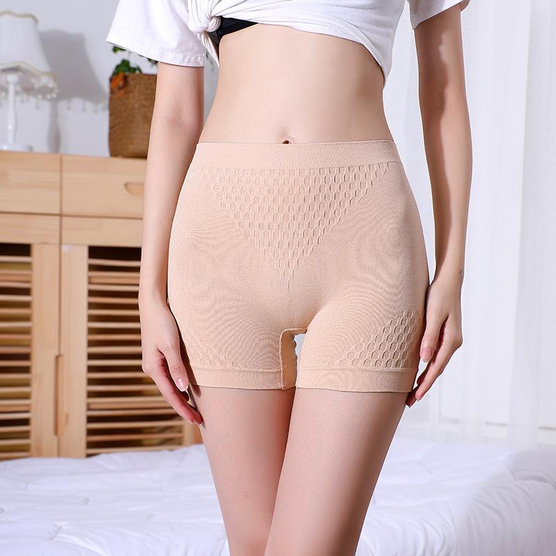 High Waist Tummy Control Safety Shorts for Women Seamless Slimming Underwear M абрикосовый
