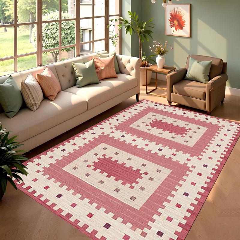 Bohemian Style Geometric Pattern Carpet Mat Rug Home Decoration for Living Room Bedroom and Study Adds Charm To Your Space