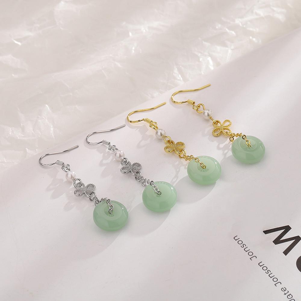 Chinese Knot Retro Pearl Ear Hooks Hanfu National Tide Highgrade Pearl Ear Drops Tassel Pendants Ear