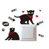 Abnehmbare Cartoon-Schalteraufkleber Niedliche Katze Hund Eule Lichtschalter-Aufkleber DIY Wandkunst Aufkleber für Kinder Wohnzimmer Büro Heimdekoration