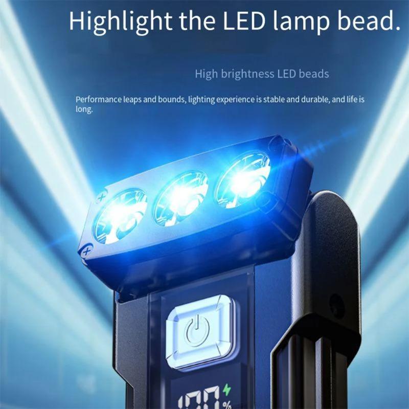 Super Bright Pocket Torch Light Mini Keychain Flashlight With Clip LED Magnetic COB-EDC Mini Keychain Flashlight Rechargeable