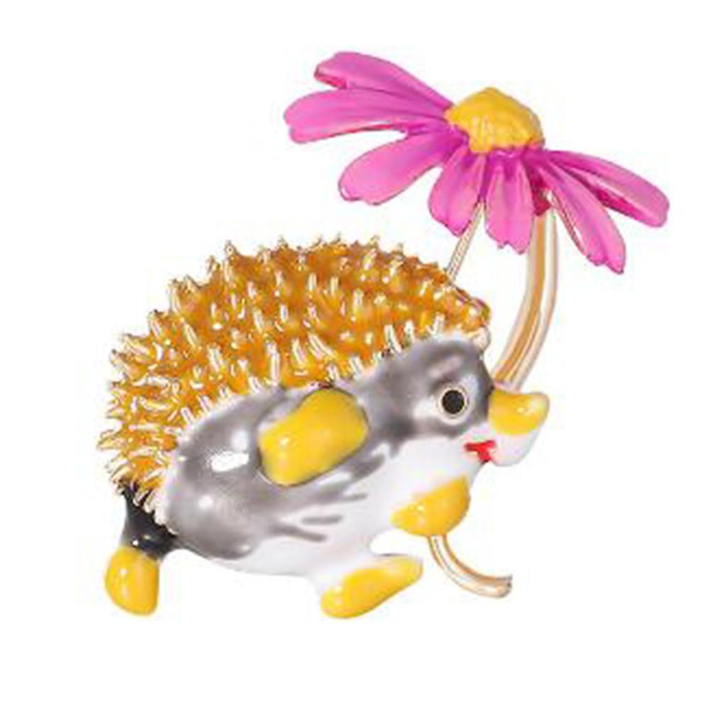 Creative Personality Wild Beautiful Hedgehog Flower Alloy Clothing Pin Brooch