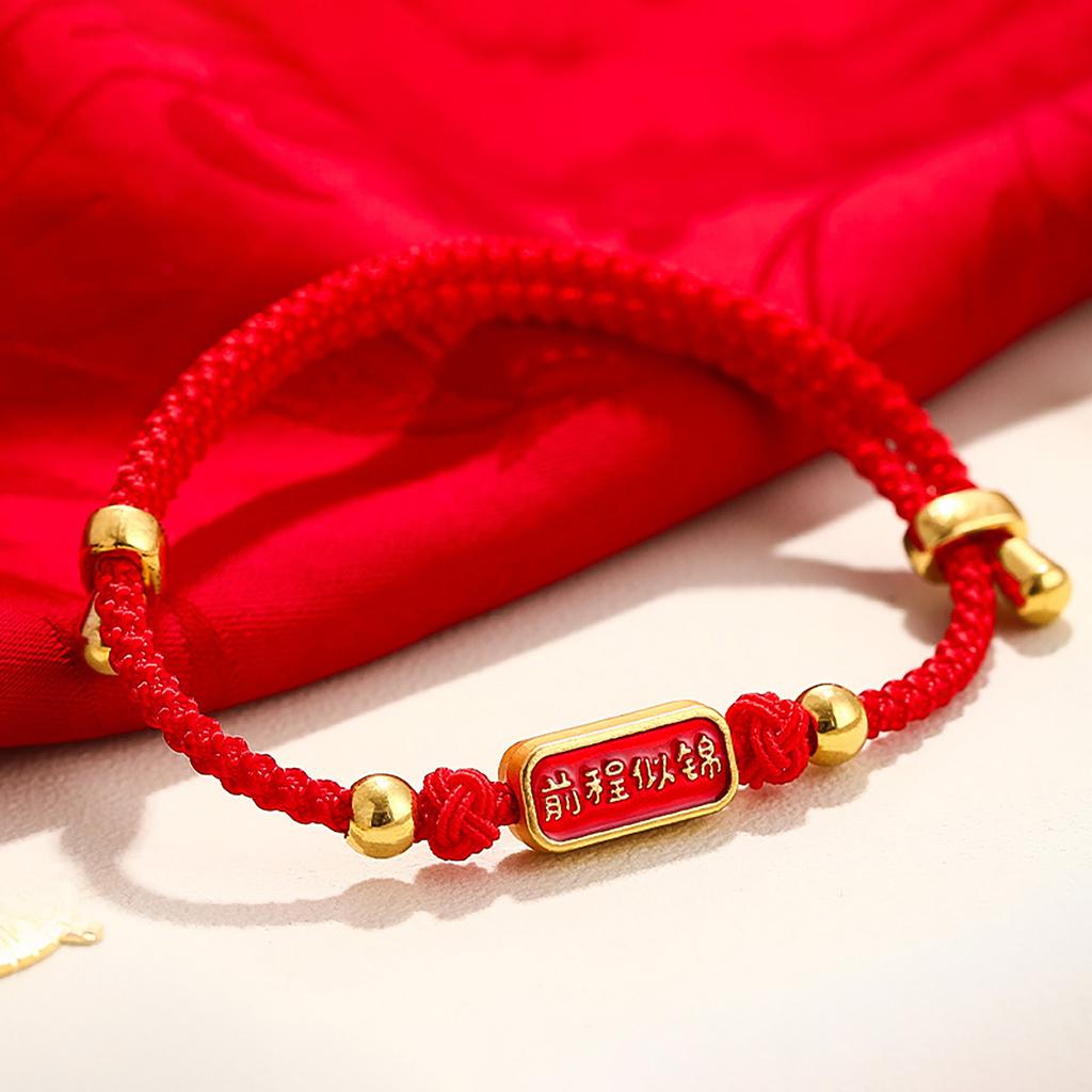 Top scorer in the imperial examination, red rope bracelet, Wenchang knot, student high-end versatile bracelet