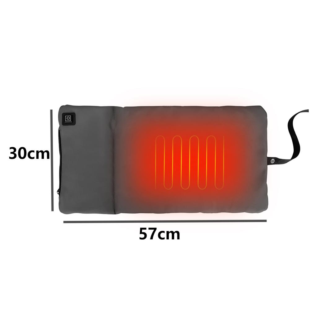 

Подушка для сиденья с электроподогревом, зарядка через USB, подогрев сиденья, 3 режима, грелка, чехол для сиденья автомобиля, дома, рыбалки серый