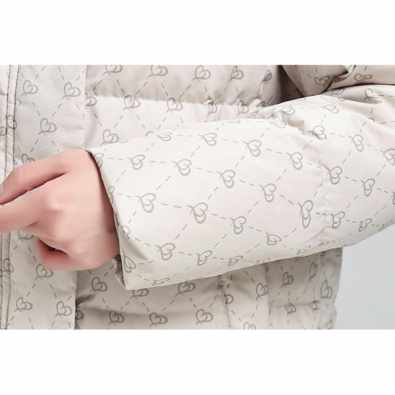 Jacket Women's Short Winter Thin Thickened Printed Collar Women's Jackets