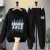 Autumn/Winter Children's Sports Suit, Simple Letter Print, Minimalist Casual Set for Boys and Girls, Christmas Gift
