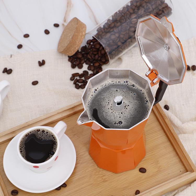 Sico Premium Aluminum Moka Pot - Customizable Color Coffee Maker for Home or Office.