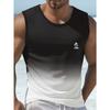 [Print Design-Not Textured] Wolf Soul Animal Print Sleeveless T-Shirt, Men'S Graphic Vest, Suitable for Outdoor And Casual Wear, Plus Size