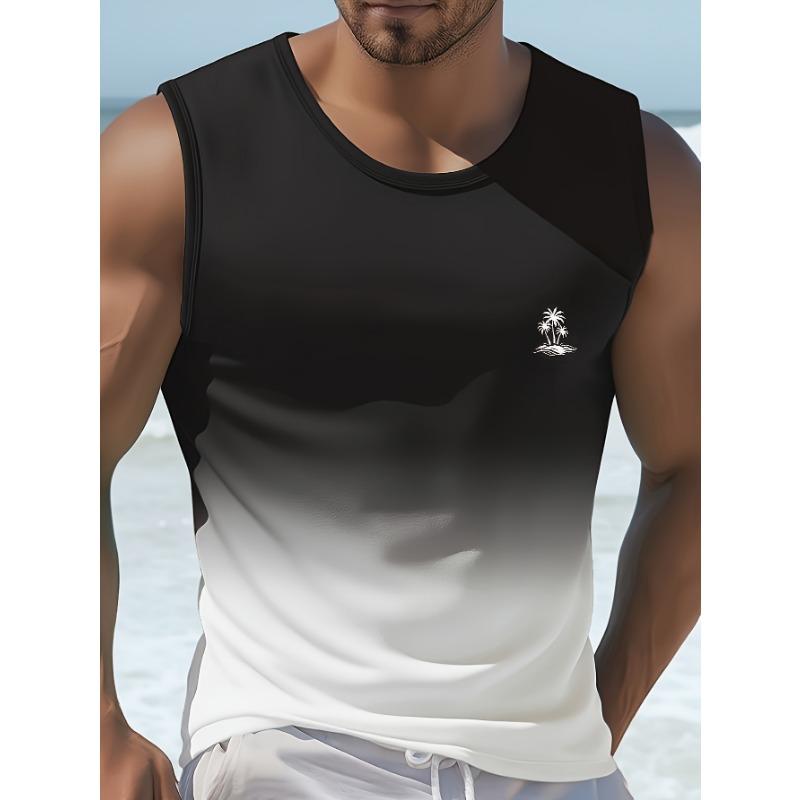 [Print Design-Not Textured] Wolf Soul Animal Print Sleeveless T-Shirt, Men'S Graphic Vest, Suitable for Outdoor And Casual Wear, Plus Size