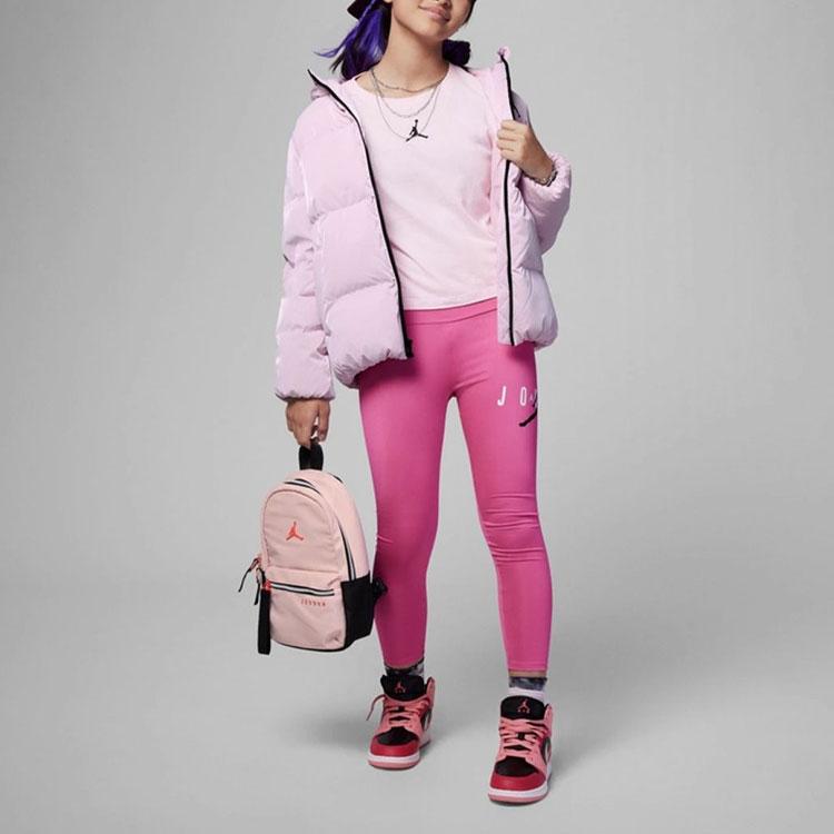 Jordan Solid Logo Hooded Warm Down Jacket Kids Outerwear Pink FB9266-663