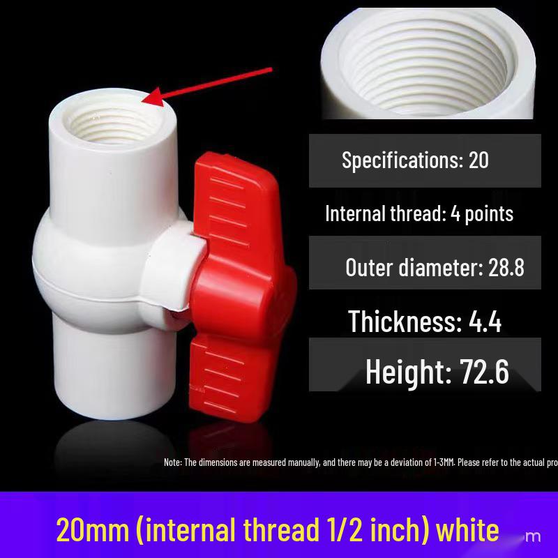 PVC Ball Valve Switch for Water Pipes (Sizes: 20-110mm)