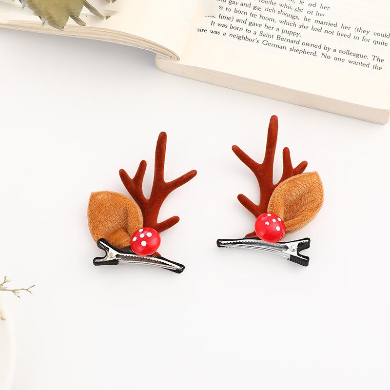 Sponky do vlasů s parohy soba: Vánoční 3D vlasové doplňky pro drdoly a copy