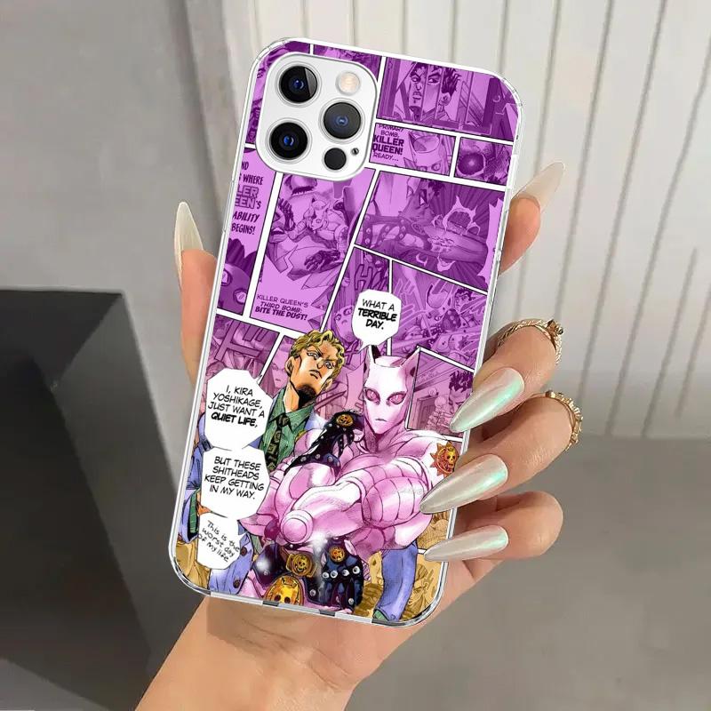 JoJo Bizarre Adventur Anime Phone Case for Iphone 16 15 14 13 12 Mini 11 Pro Max 16E X XS XR 7 Plus 8 SE 2020 Soft Funda Print S