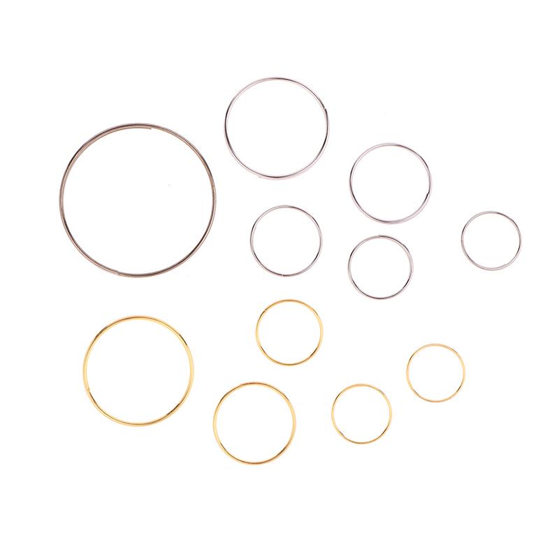 100Pcs 11Mm 12Mm 13Mm 15Mm 20Mm 30Mm Round Stainless Steel Ring For Chandelier  Bead Pendant Part Light Curtain Connector