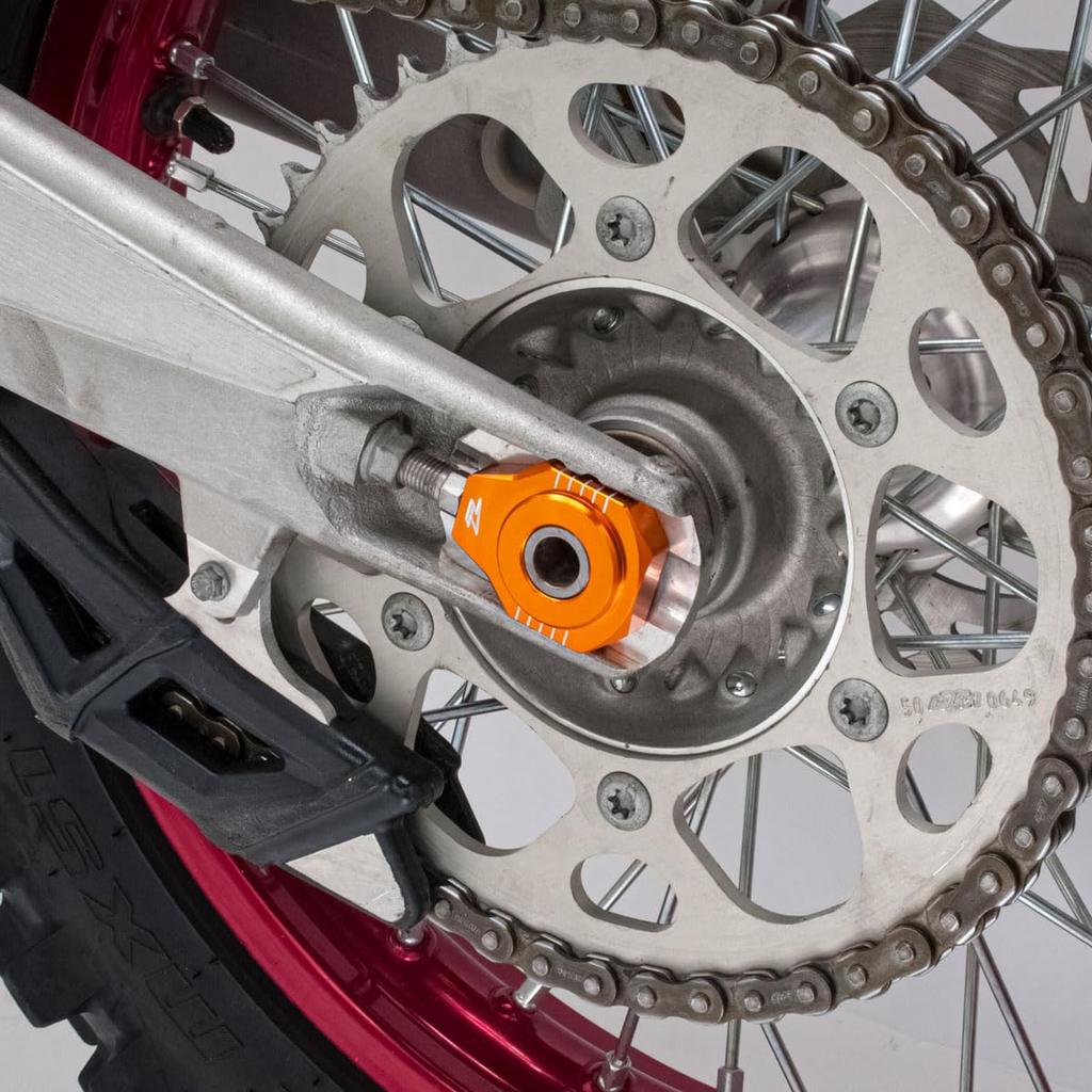 ZETA RACING KTM 125-530EXC/EXC-F/XC-W/XCF-W Hinterradachse Block Orange Dirt Freak