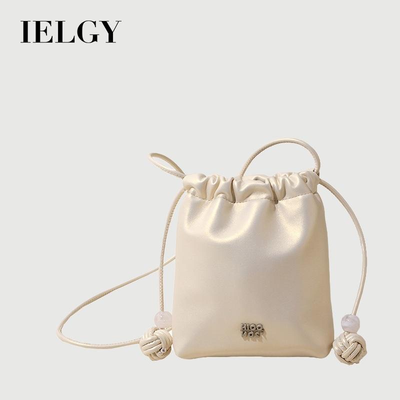 IELGY Fashion Simple Mobile Phone Lucky Bag Bag Lightweight Fresh Drawstring Hand Bag Crossbody