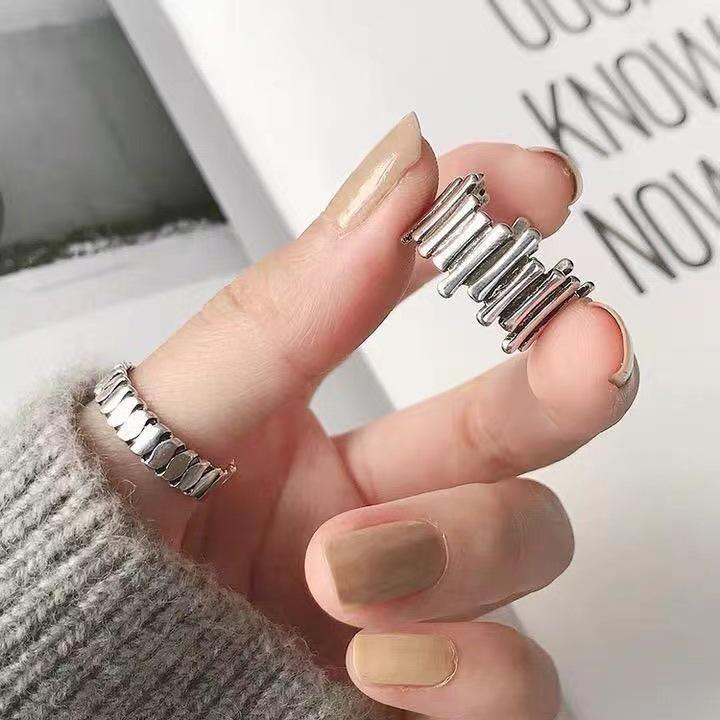S925 Silver Retro Men's Punk Index Finger Ring - Open, Simple, Stylish Hong Kong Design