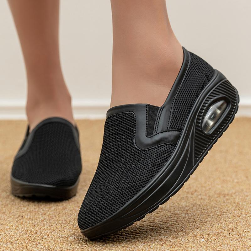 Women's Low-Top Mesh Cushion Support Sneakers Breathable Lightweight Orthopedic Shoes Ladies Outdoor Fashion Sport Walking Shoes