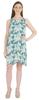 Moomaya Summer Beach Wear Short Dress For Womens Printed Sleeveless Tie-Up Midi
