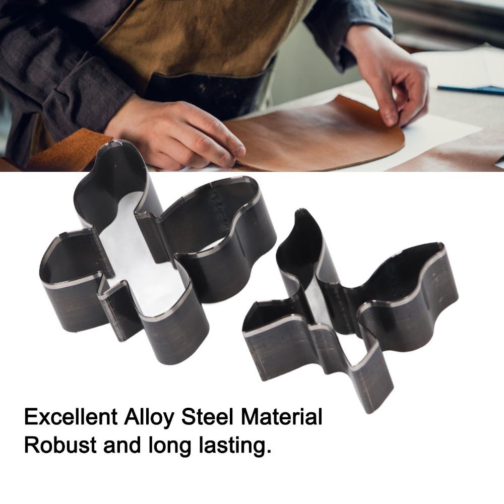 2 PCS Handmade Butterfly Shape Punching Die DIY Keychain and Wallet Making  For DIY Leather Craft