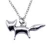 Horse Pendant Necklace Equestrian Animal Charm Jewelry 40cm Short Chain