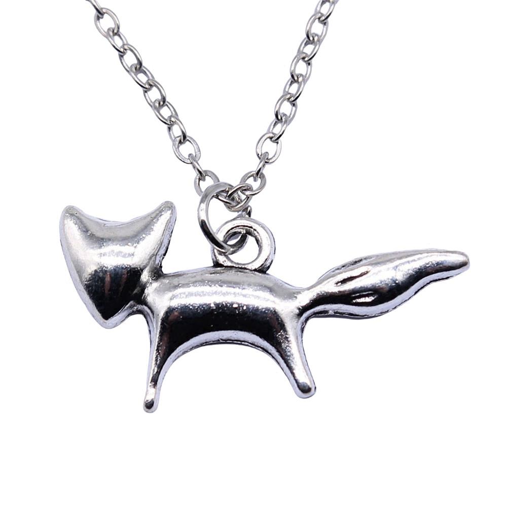 Horse Pendant Necklace Equestrian Animal Charm Jewelry 40cm Short Chain