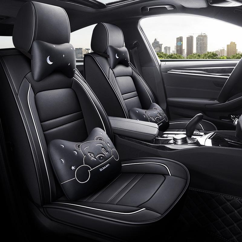 Compatible with 2013, 2015, 2016 Buick Excelle Leather Car Seat Cover, All-Season, Full Coverage