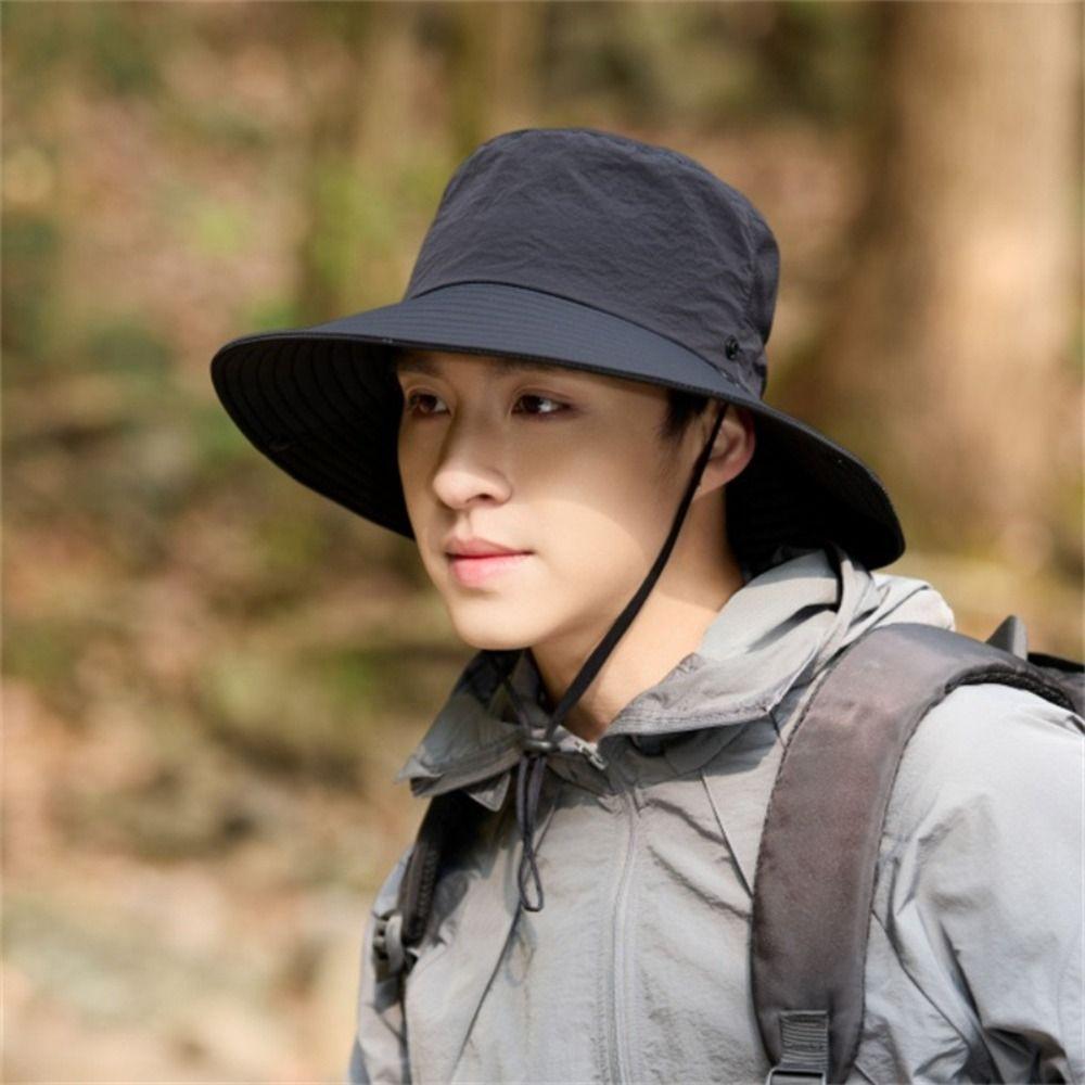 Fashion Quick-Drying Bucket Hat Breathable Anti-Uv Camping Hiking Caps Sun Protection Mountaineering Caps Summer