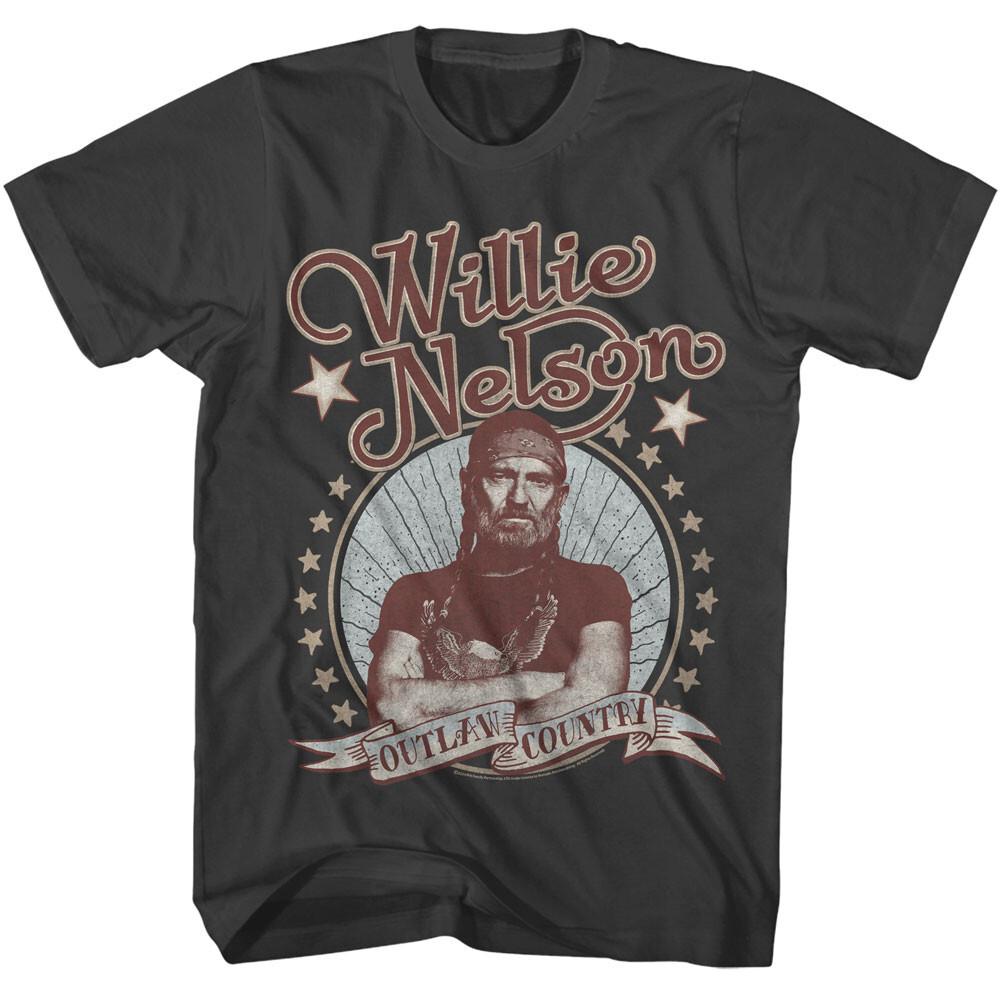 Willie Nelson Star Framed Portrait Men T Shirt Outlaw Country Music Merch L