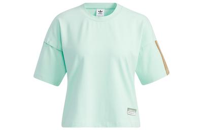 Originals Drop Shoulder Sleeve T Shirt Women's Frozen Green H39034