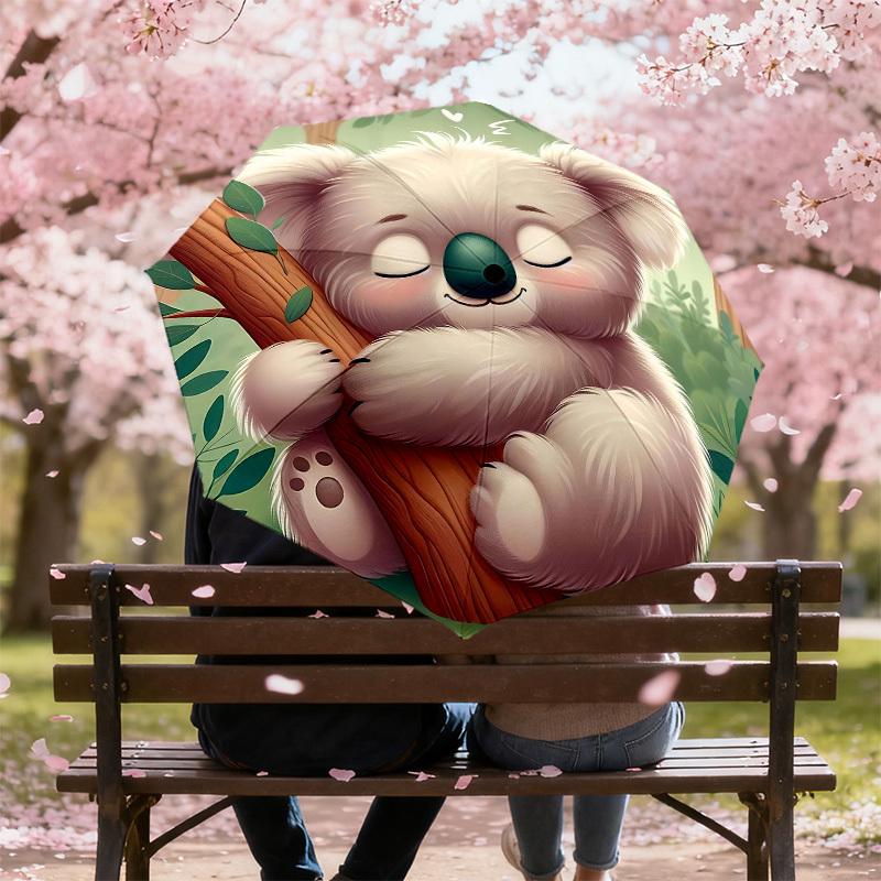 1PC Koala, Forest Automatic Open/Close Umbrella with Windproof, 8-Rib Sturdy Canopy, Durable Ribs, Fashionable Design1275A