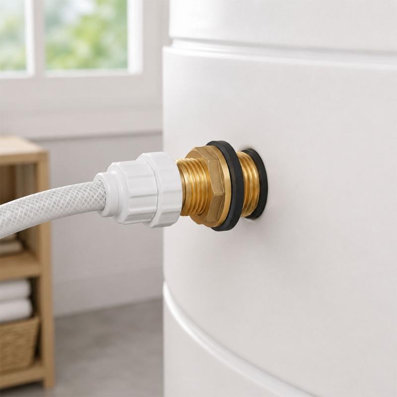 Brass Water Tank Adapter Rustproof Pipe Joints Precisely Thread Design Fish Tank Aquarium Connector For Secure Sealed Connection
