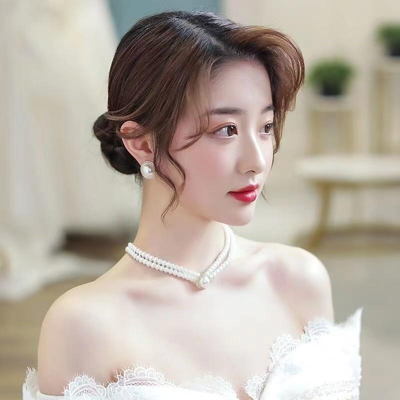 Vintage Style Jewelry Set With Pearl And Water Drop Pendant For Girls